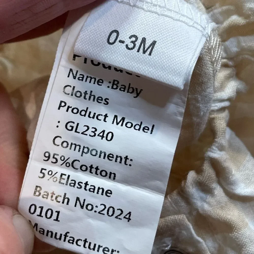 5 for $25🔥Nude Plaid Snap Bottom Blouse Baby Size‎ 0-3 Months
